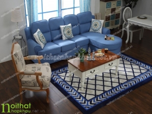 Sofa cổ điển màu xanh Coban